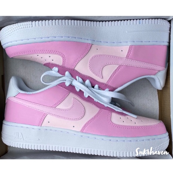 Nike Shoes - Nike Pink Shades Custom Air Force 1s